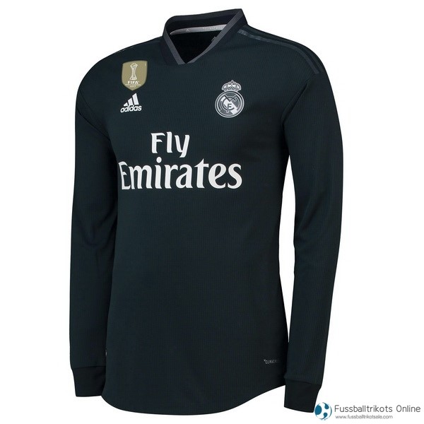 Real Madrid Trikot Auswarts ML 2018-19 Schwarz Fussballtrikots Günstig